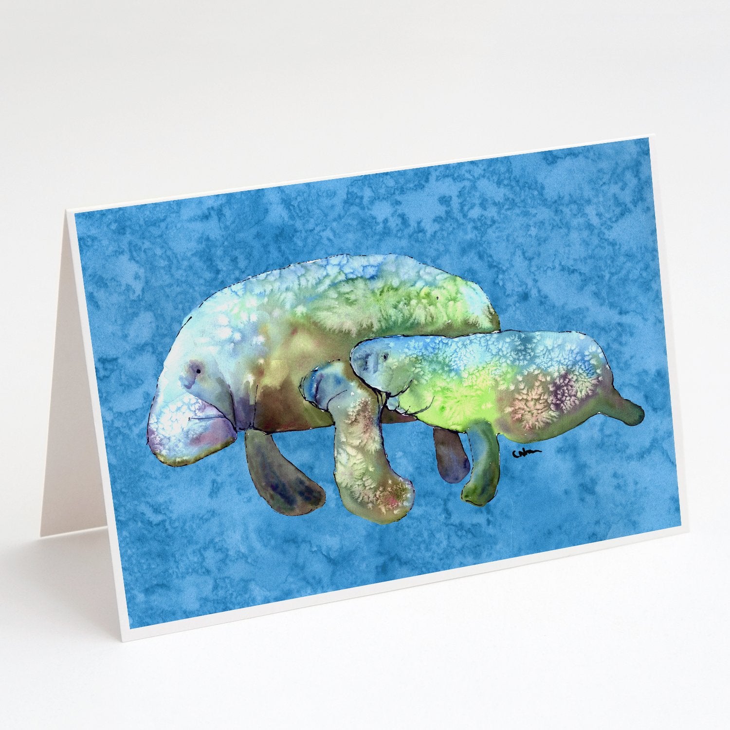 Buy this Manatee Momma and Baby Greeting Cards and Envelopes Pack of 8