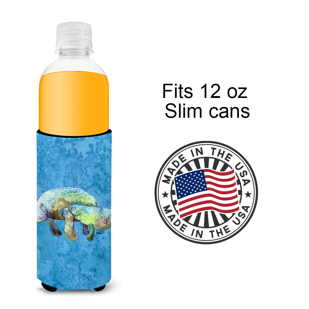 Manatee Momma and Baby Ultra Beverage Insulators for slim cans 8660MUK.