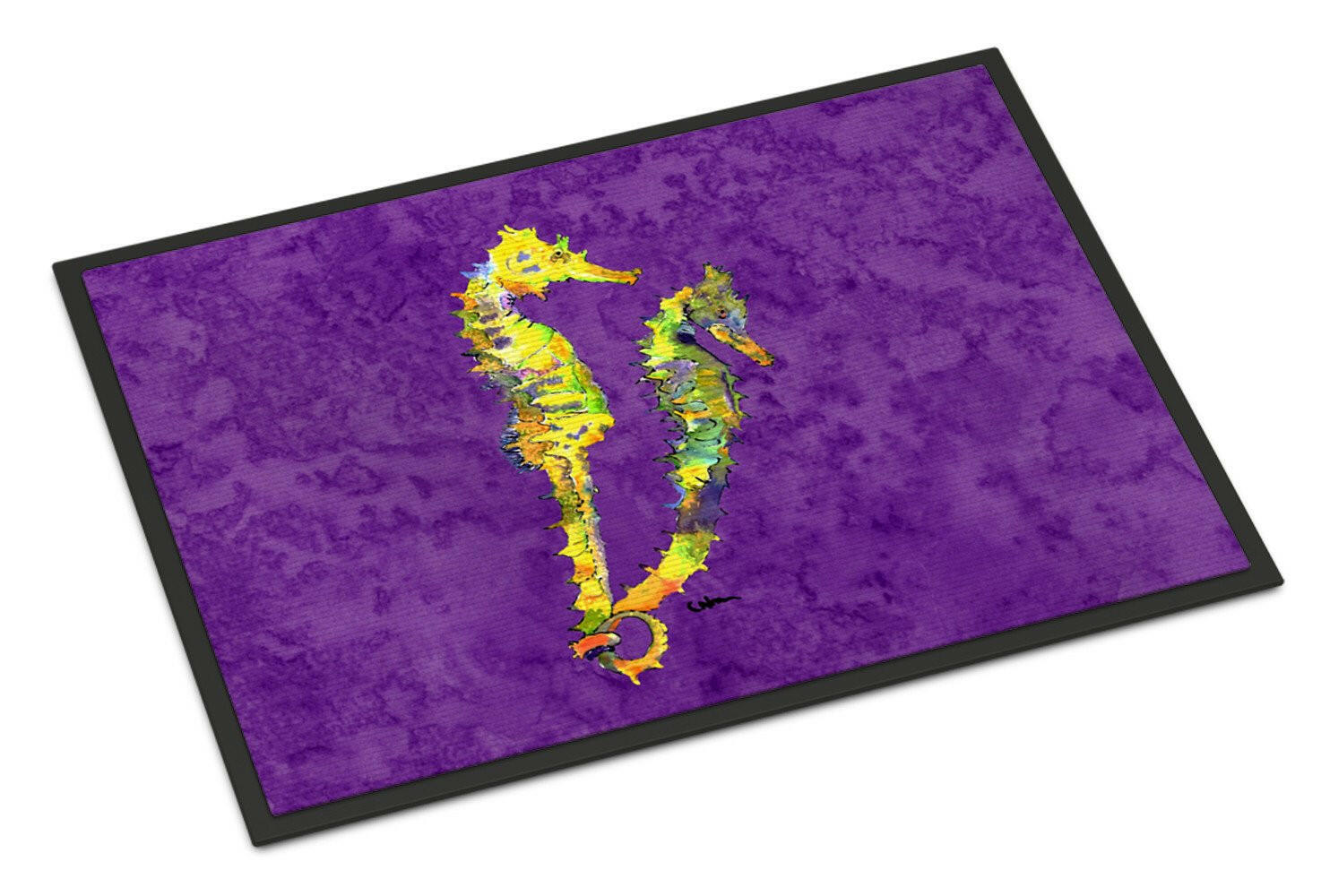 The Couple Seahorse Indoor or Outdoor Mat 18x27 8661MAT - the-store.com