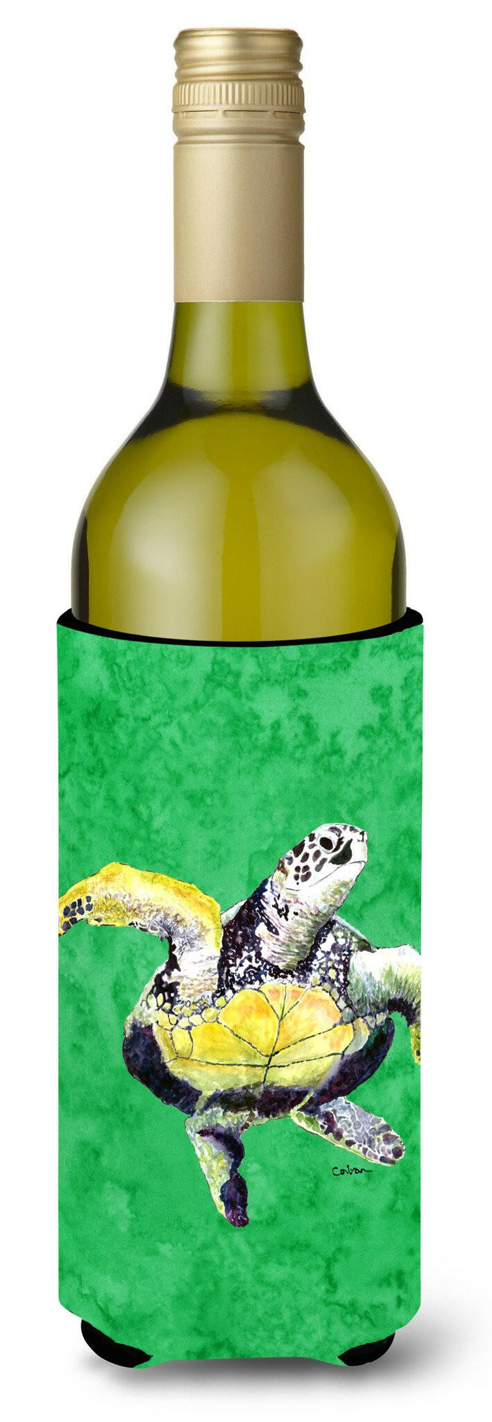 Loggerhead Turtle  Dancing Wine Bottle Beverage Insulator Beverage Insulator Hugger by Caroline&#39;s Treasures