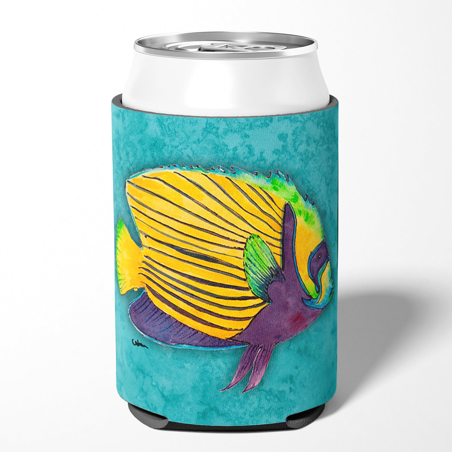 Tropical Fish Can or Bottle Beverage Insulator Hugger.