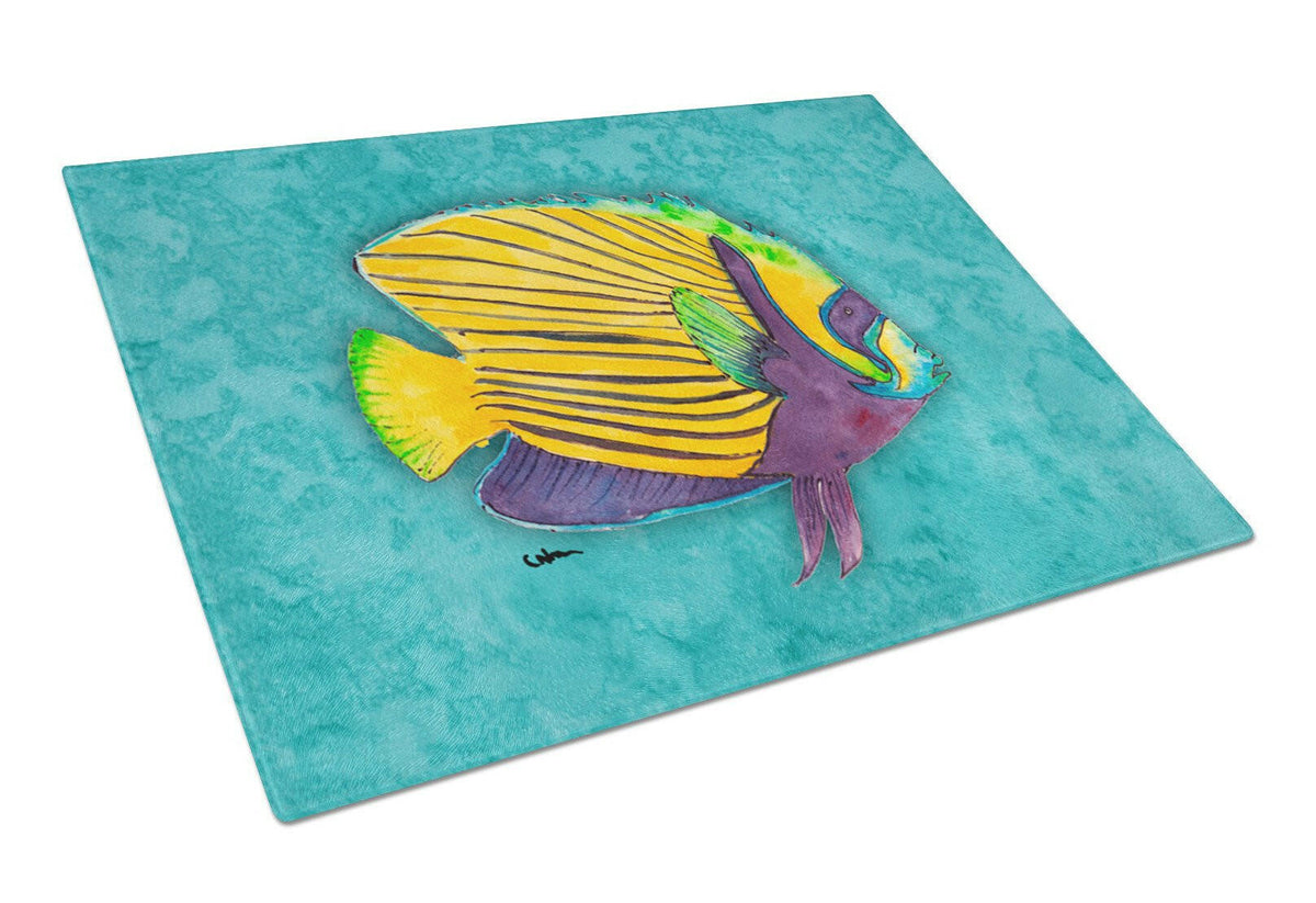 Fish  Tropical Glass Cutting Board Large by Caroline&#39;s Treasures