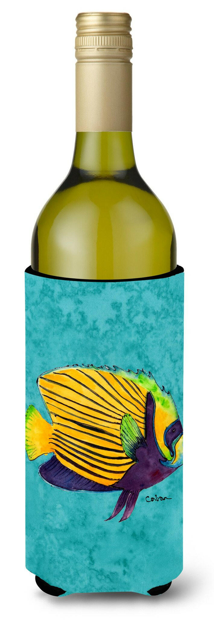 Fish  Tropical Wine Bottle Beverage Insulator Beverage Insulator Hugger by Caroline&#39;s Treasures