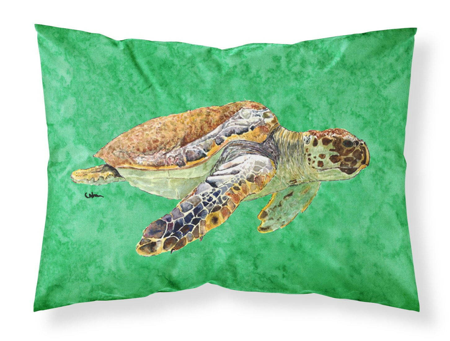 Turtle  Swim 2 Moisture wicking Fabric standard pillowcase by Caroline's Treasures