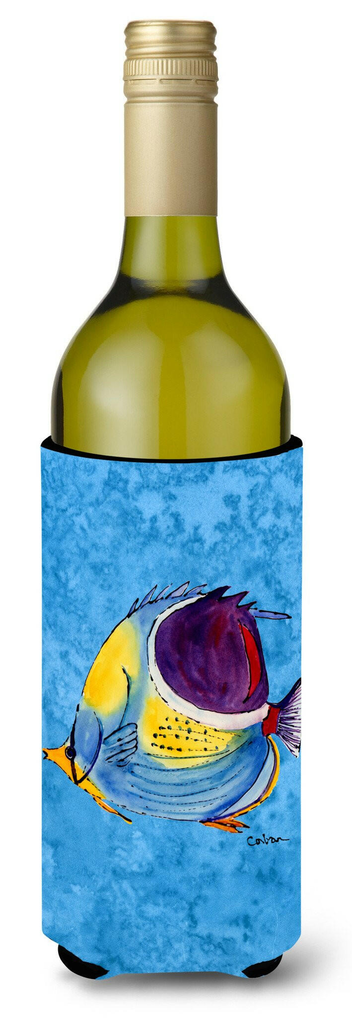 Fish  Tropical Wine Bottle Beverage Insulator Beverage Insulator Hugger 8676LITERK by Caroline&#39;s Treasures