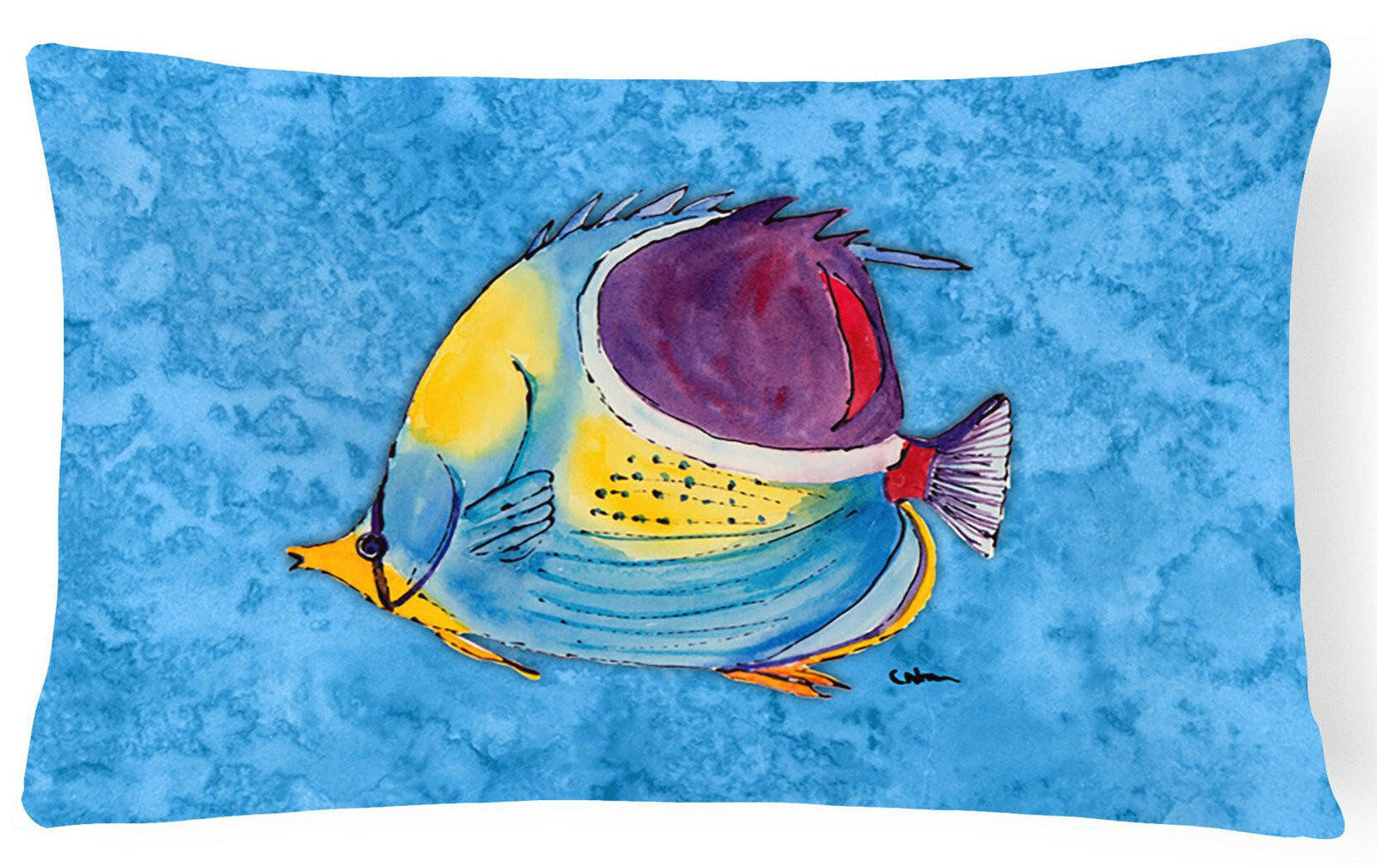 Tropical Fish   Canvas Fabric Decorative Pillow by Caroline's Treasures