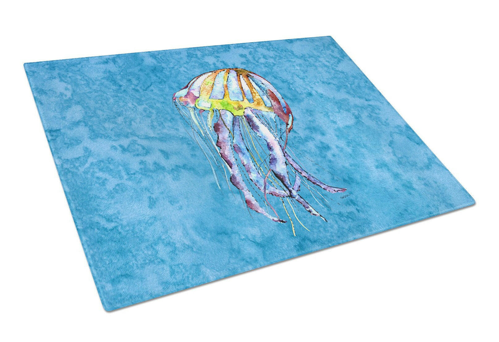 Jellyfish  Glass Cutting Board Large by Caroline's Treasures