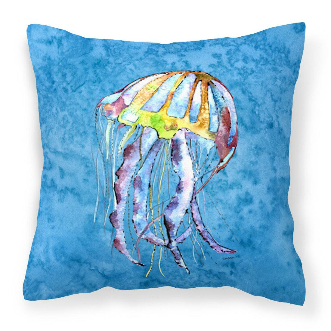 Jellyfish Fabric Decorative Pillow 8682PW1414 - the-store.com