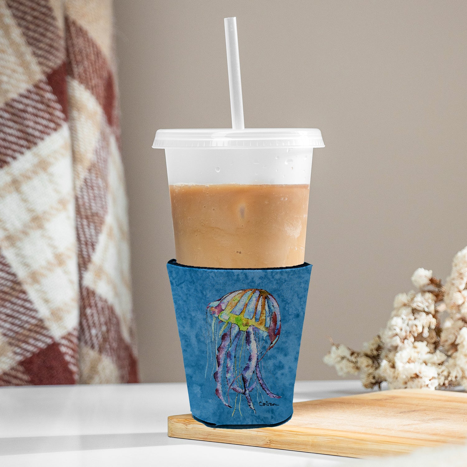 Jellyfish  Red Cup Beverage Insulator Hugger  the-store.com.