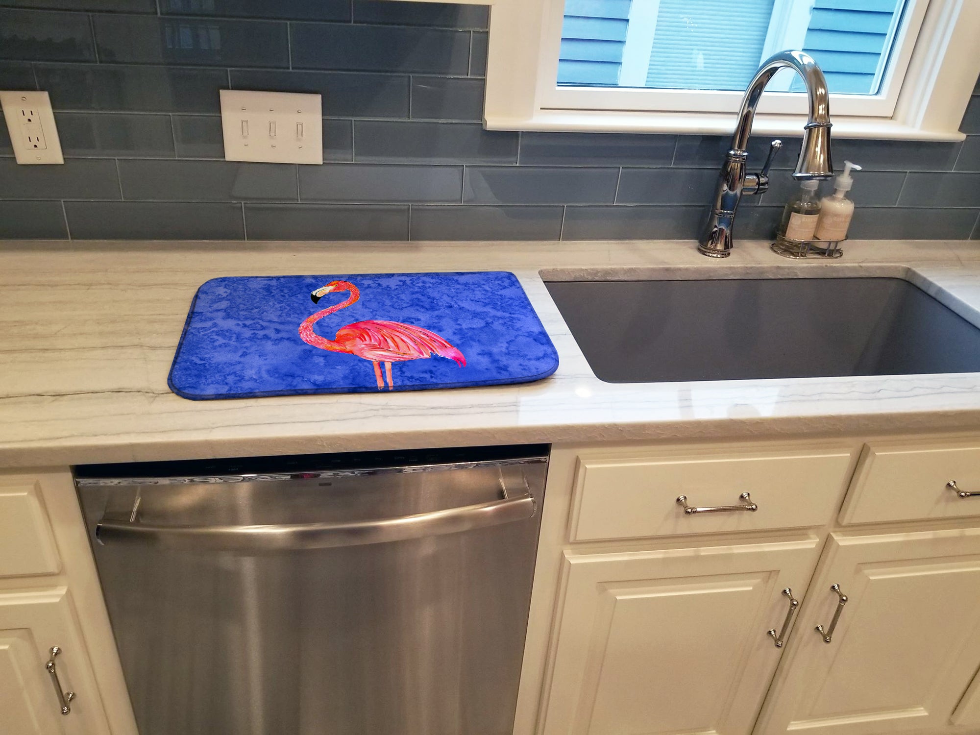 Flamingo Dish Drying Mat 8685DDM