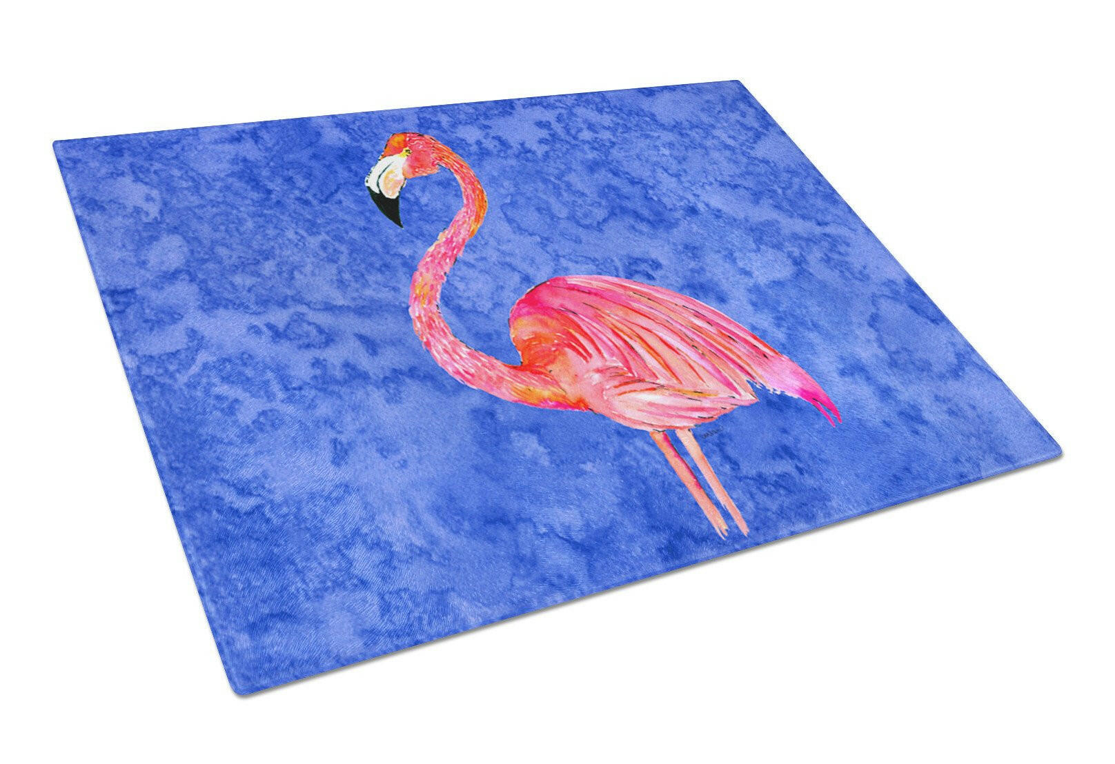 Flamingo  Glass Cutting Board Large by Caroline's Treasures