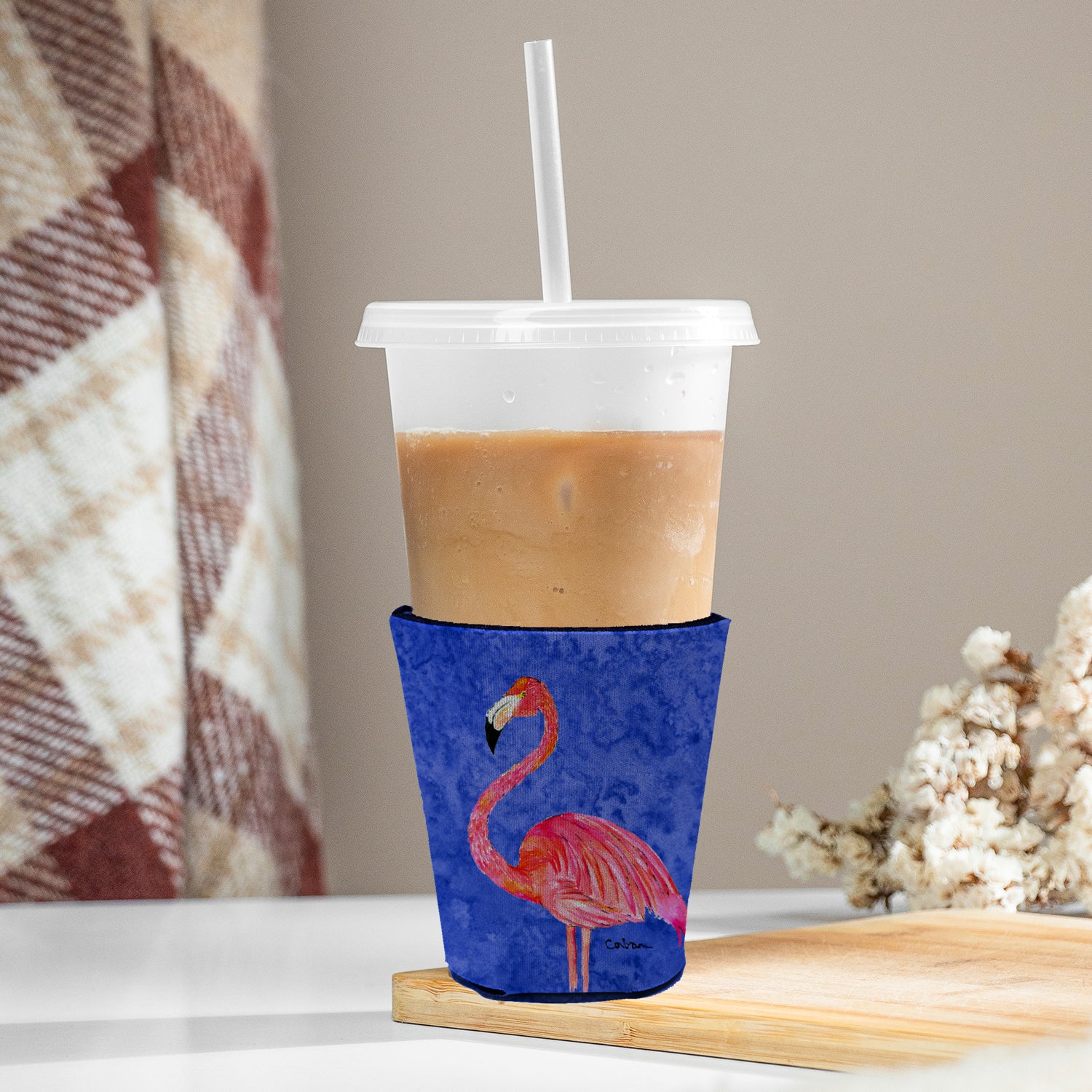 Bird - Flamingo  Red Cup Beverage Insulator Hugger