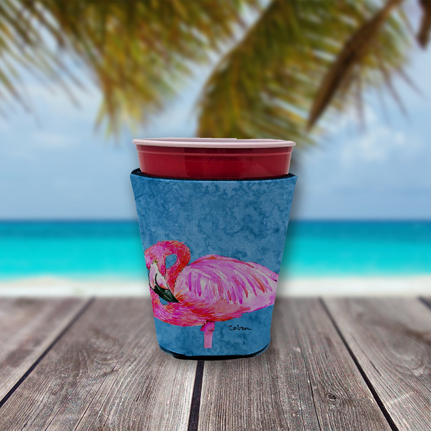 Bird - Flamingo Red Solo Cup Isolant pour boissons Hugger