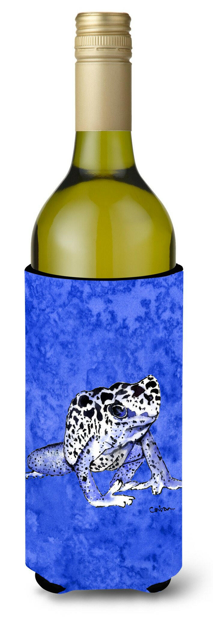 Frog Wine Bottle Beverage Insulator Beverage Insulator Hugger by Caroline&#39;s Treasures