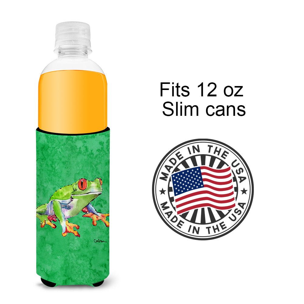 Green Tree Frog Ultra Beverage Insulators for slim cans 8688MUK.