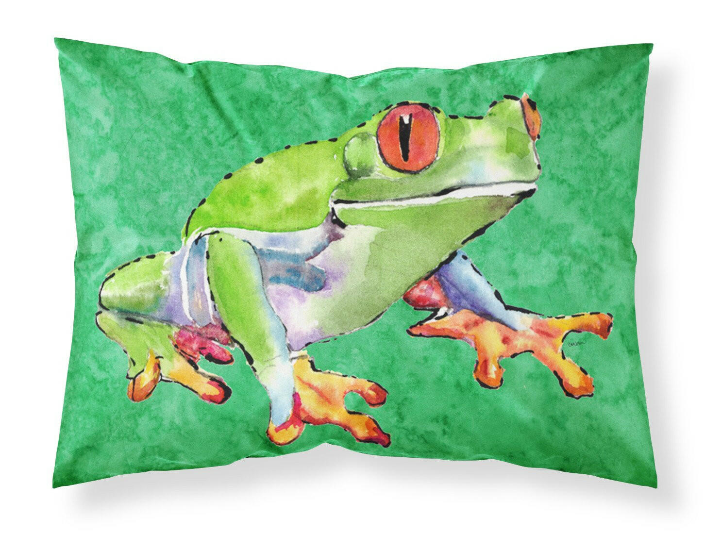 Frog  Moisture wicking Fabric standard pillowcase by Caroline's Treasures