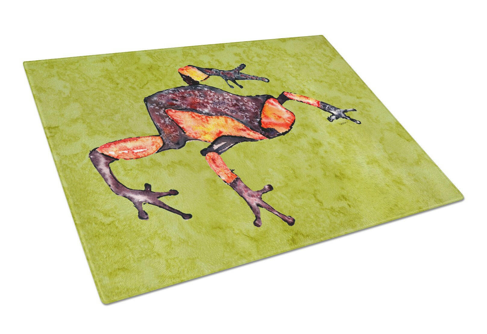 Frog  Glass Cutting Board Large by Caroline's Treasures