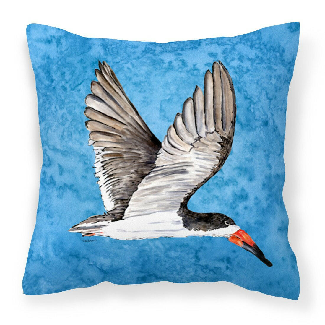 Bird on Blue Fabric Decorative Pillow 8692PW1414 - the-store.com