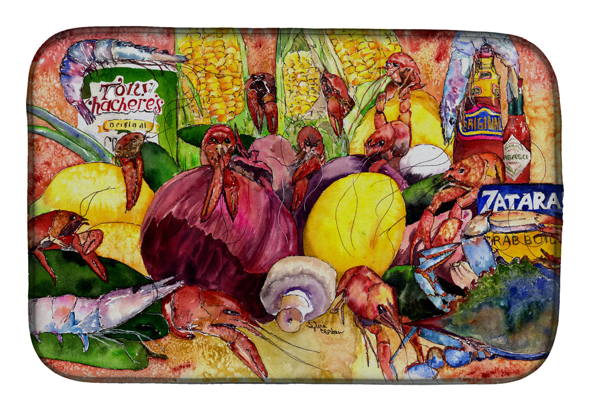 Crawfish with Spices and Corn Dish Drying Mat 8698DDM