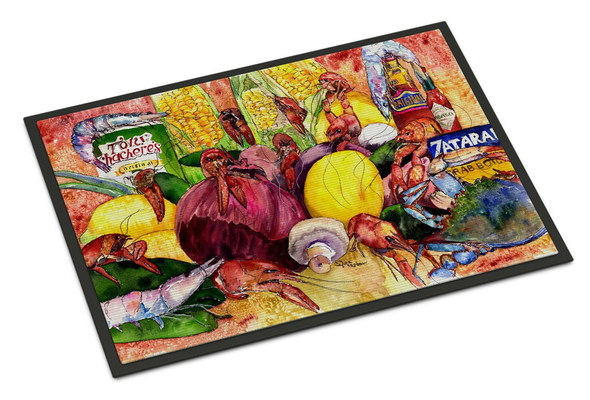 Crawfish with Spices and Corn Indoor or Outdoor Mat 24x36 8698JMAT - the-store.com