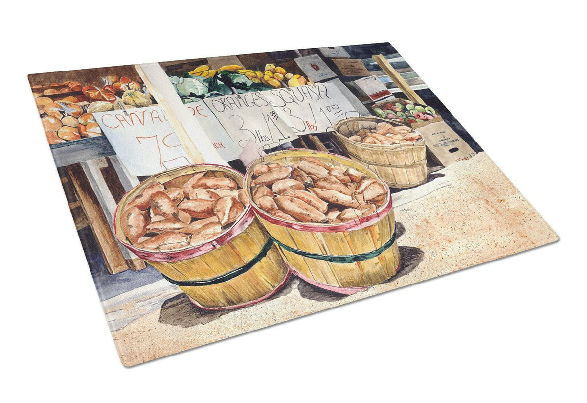 Sweet Potatoes Glass Cutting Board Large 8699LCB by Caroline&#39;s Treasures