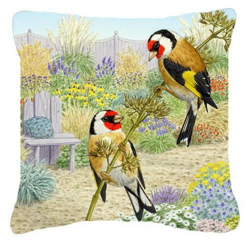 European Goldfinches by Sarah Adams Canvas Decorative Pillow ASAD0691PW1414 - the-store.com