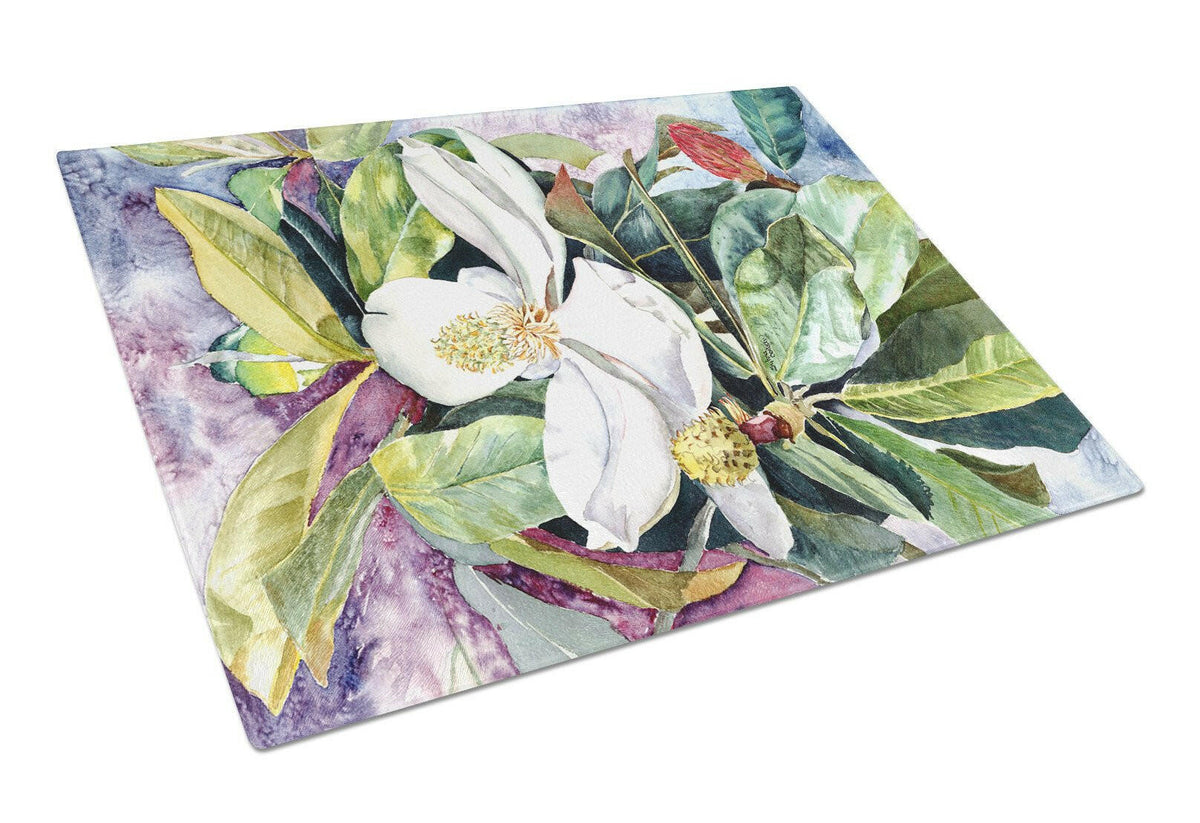 Magnolia Glass Cutting Board Large 8700LCB by Caroline&#39;s Treasures
