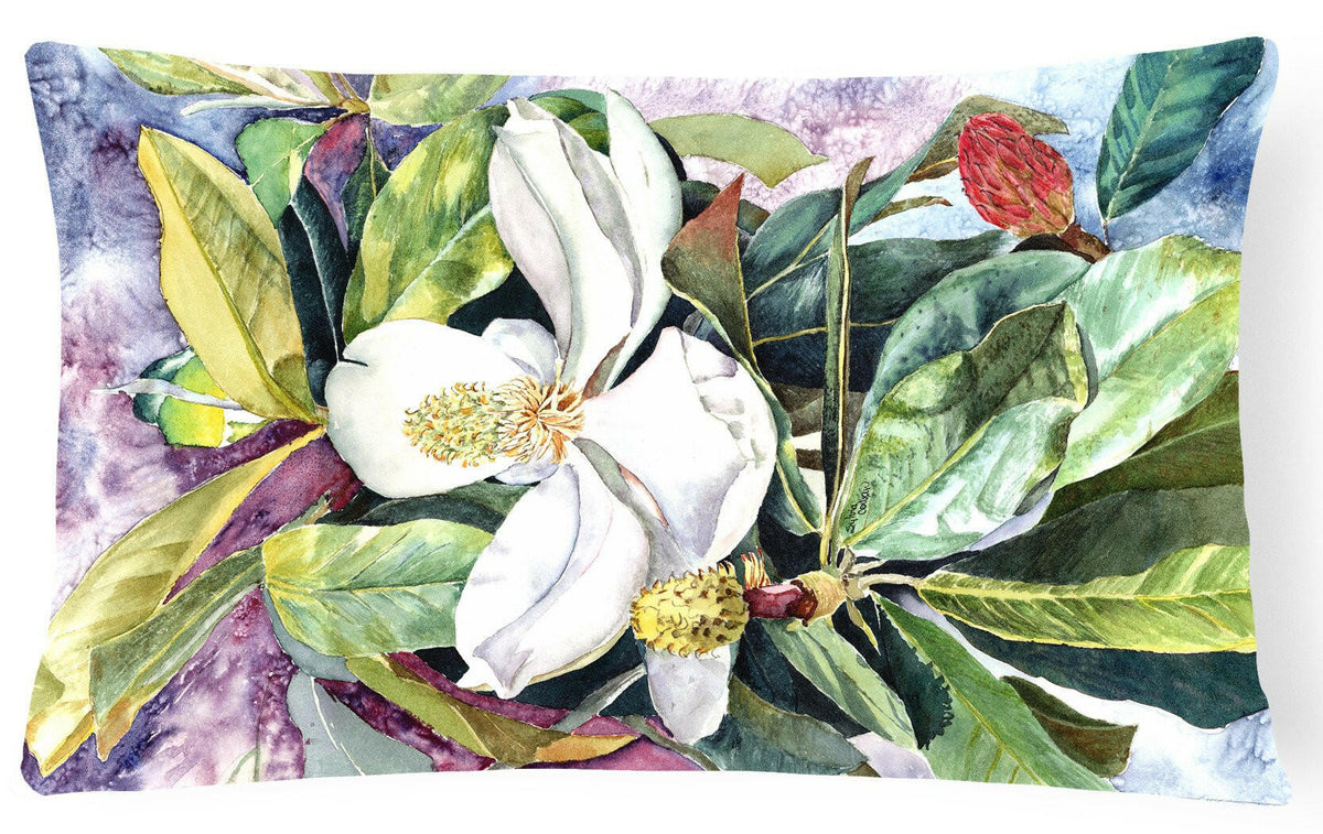 Magnolia Canvas Fabric Decorative Pillow 8700PW1216 by Caroline&#39;s Treasures