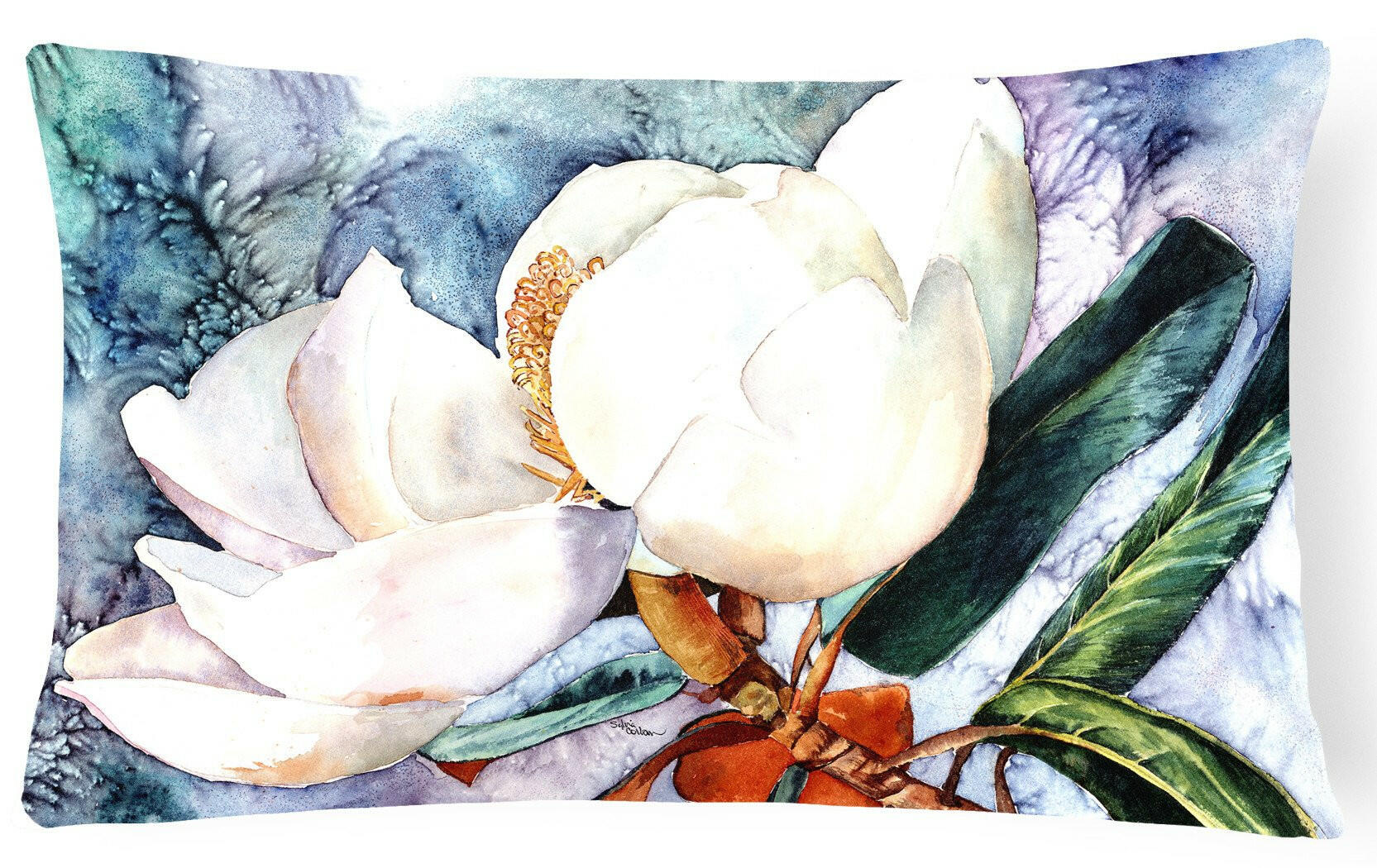 Magnolia Canvas Fabric Decorative Pillow 8701PW1216 by Caroline's Treasures