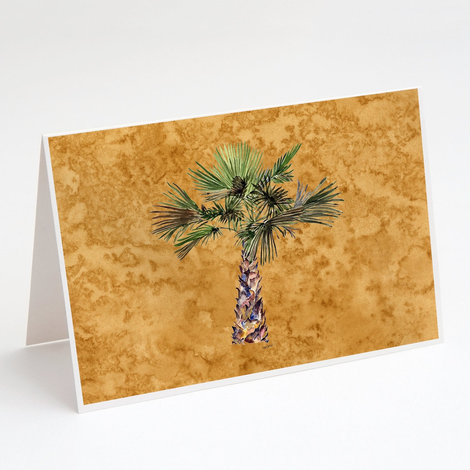 Buy this Palm Tree on Gold Greeting Cards and Envelopes Pack of 8