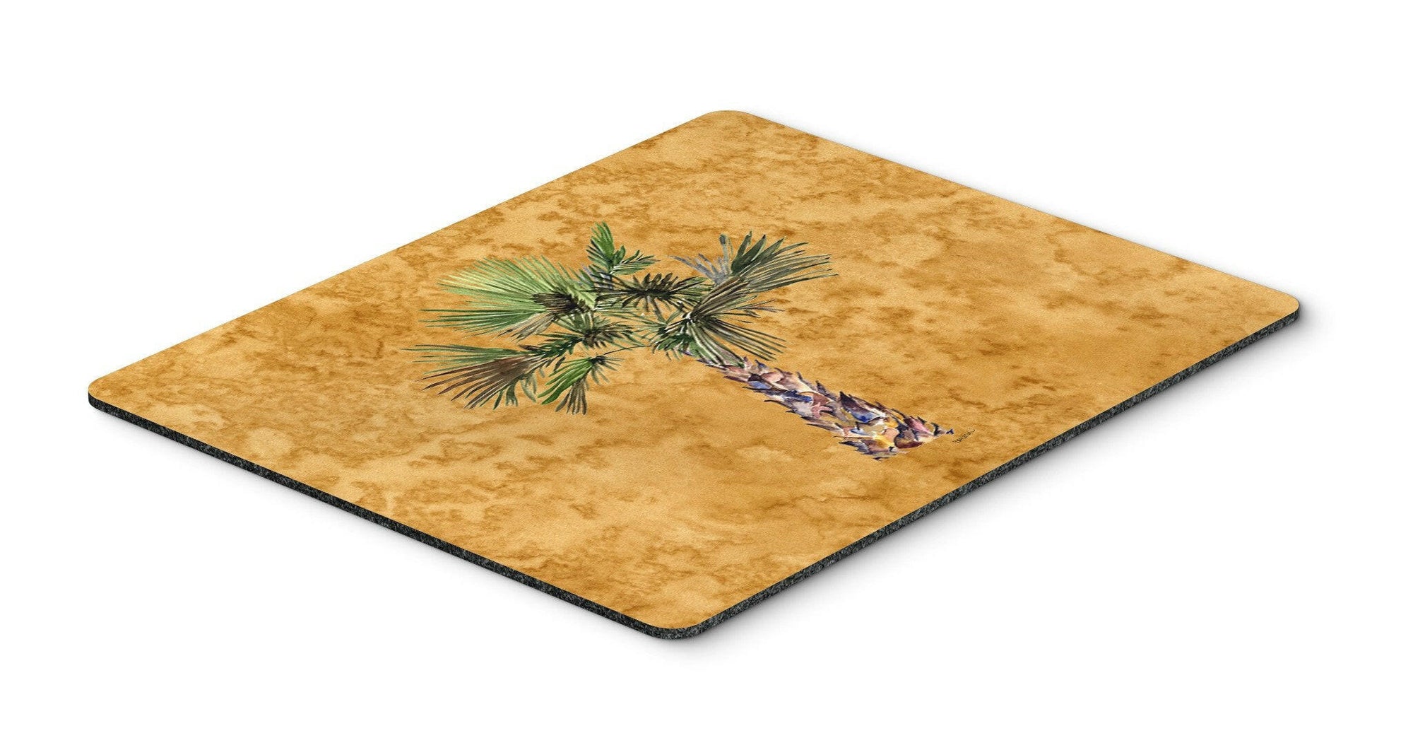Palm Tree on Gold Mouse Pad, Hot Pad or Trivet 8706MP by Caroline's Treasures