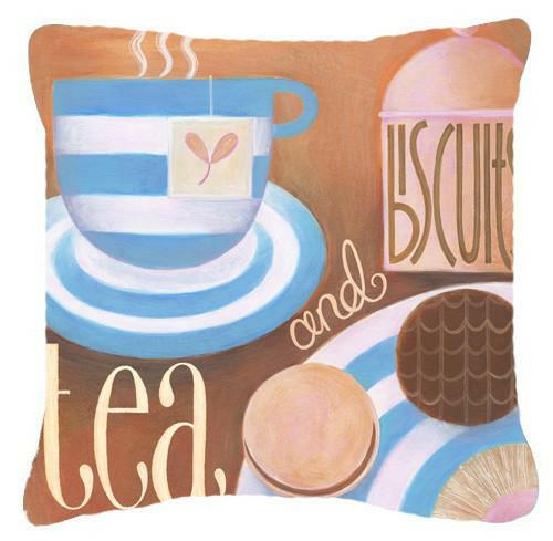 Kitchen Collection Tea by Cathy Brear Canvas Decorative Pillow BCBR0115PW1414 - the-store.com