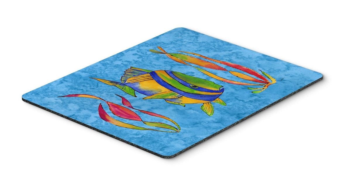 Troical Fish and Seaweed on Blue Mouse Pad, Hot Pad or Trivet 8713MP by Caroline&#39;s Treasures