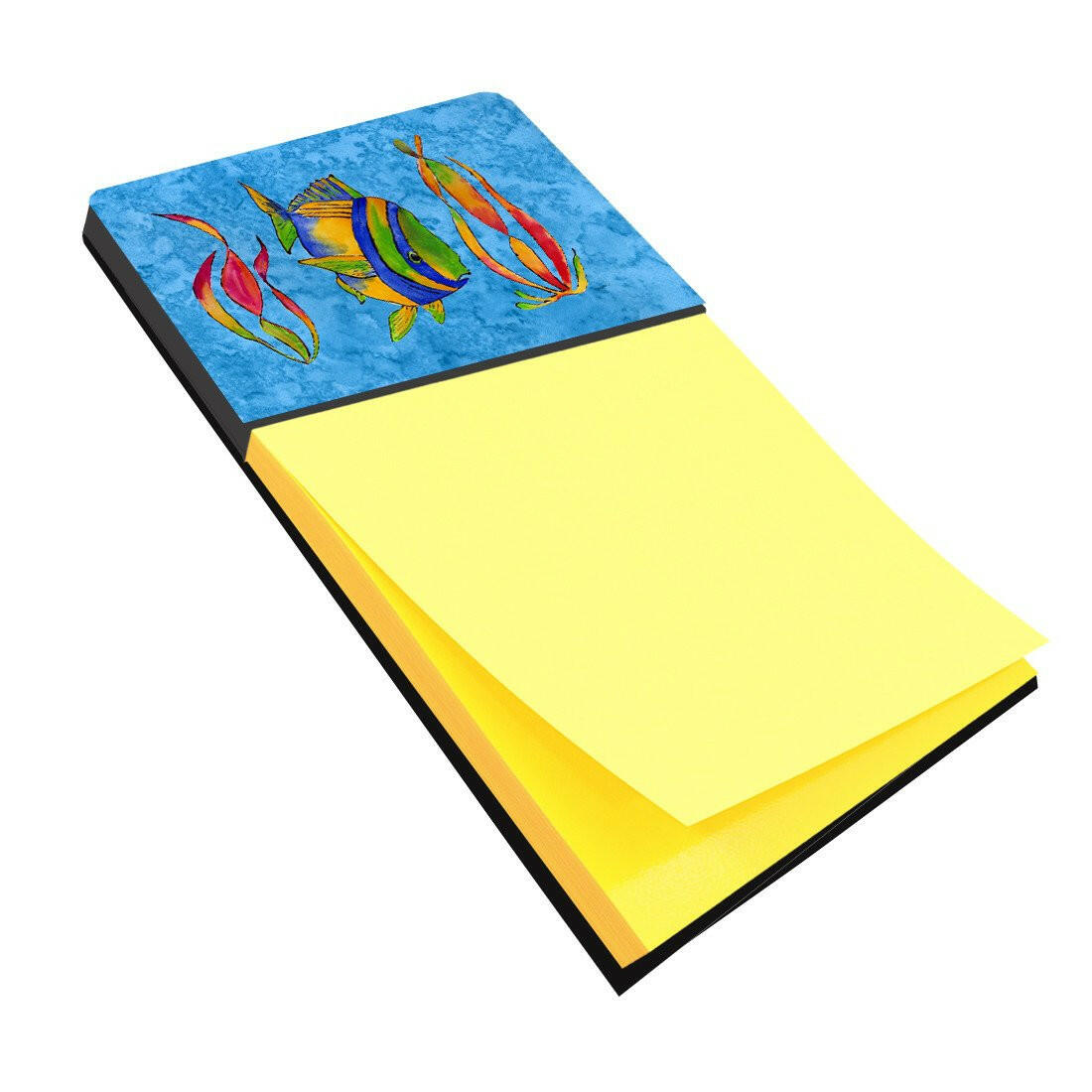 Troical Fish and Seaweed on Blue Sticky Note Holder 8713SN by Caroline's Treasures