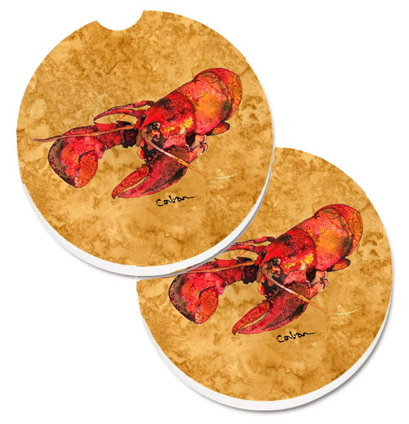 Lobster Set of 2 Cup Holder Car Coasters 8715CARC by Caroline's Treasures