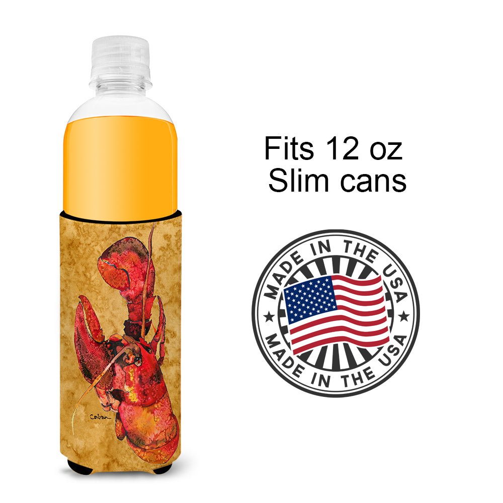 Lobster  Cooked Ultra Beverage Insulators for slim cans 8715MUK.