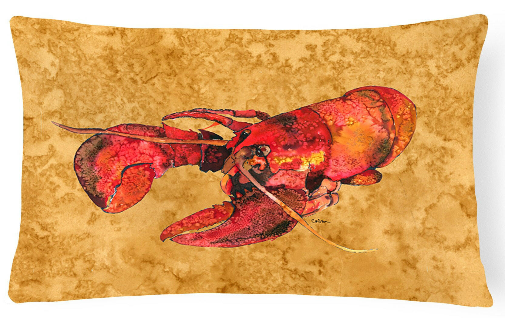 Lobster   Canvas Fabric Decorative Pillow by Caroline's Treasures