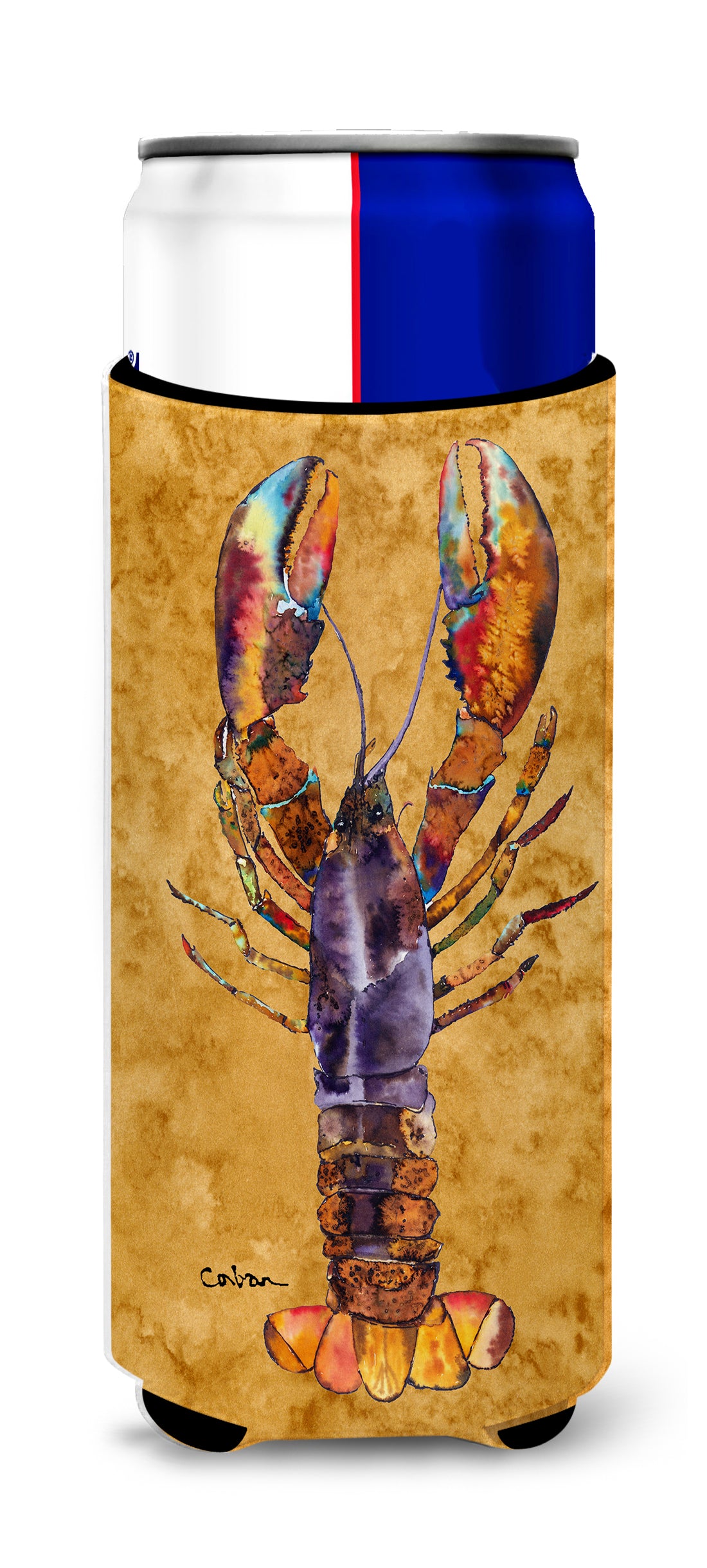 Caroline's Treasures Lobster Fresh Slim Can Hugger – Fun & Functional Drink Coolers 8716MUK