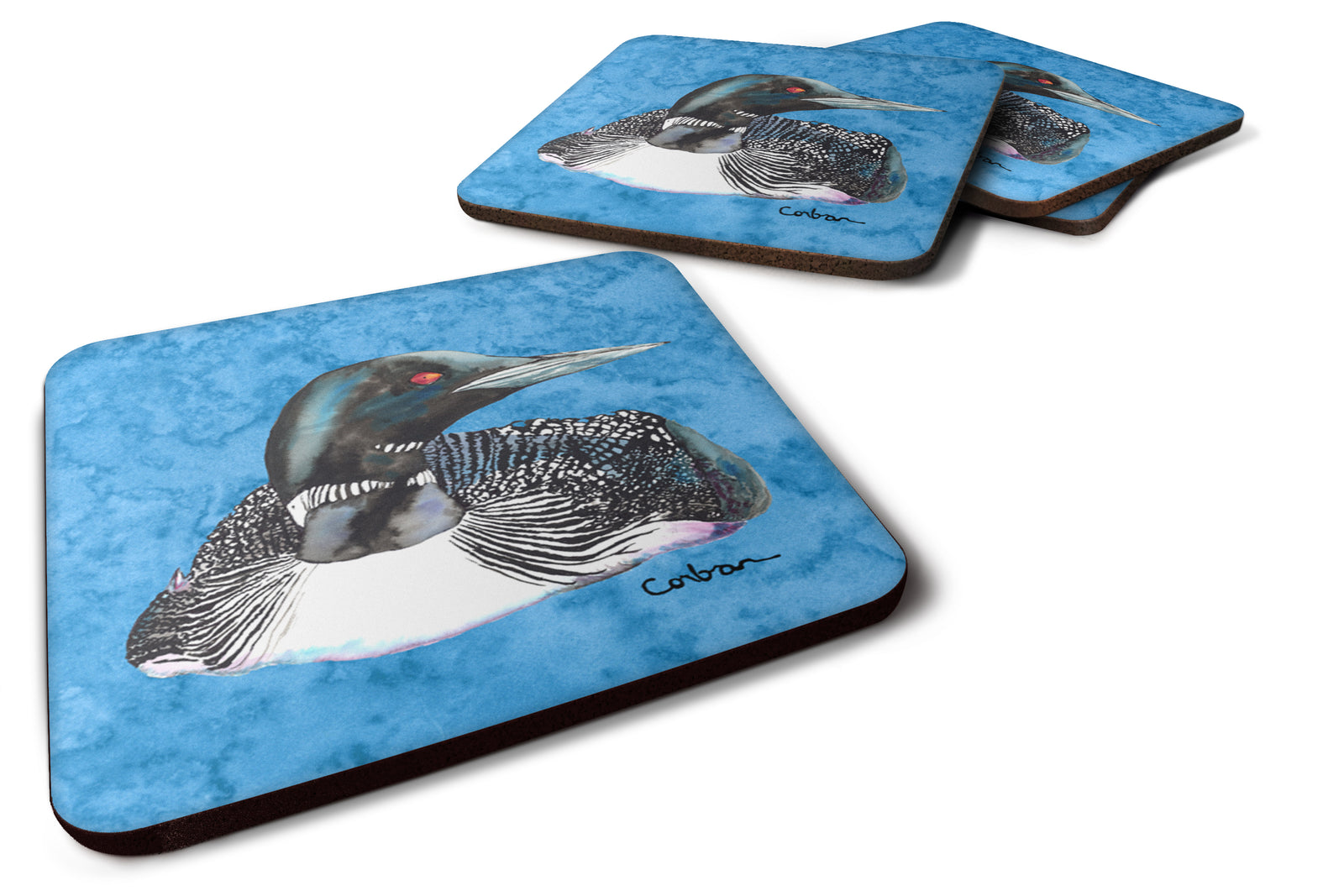 Set of 4 Loon  Foam Coasters - the-store.com