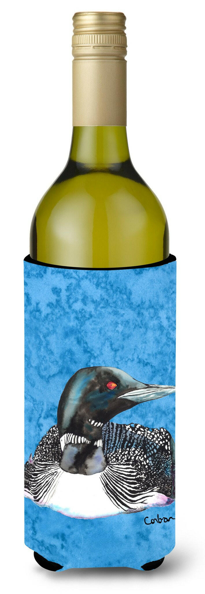 Loon Wine Bottle Beverage Insulator Beverage Insulator Hugger by Caroline&#39;s Treasures