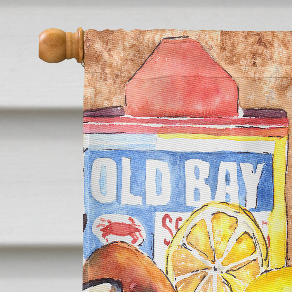 Lobster  Lobster Bake with Old Bay Seasonings Flag Canvas House Size  the-store.com.
