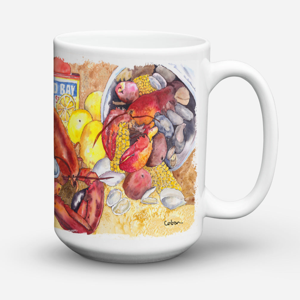 Lobster with Old Bay Dishwasher Safe Microwavable Ceramic Coffee Mug 15 ounce 8719CM15  the-store.com.