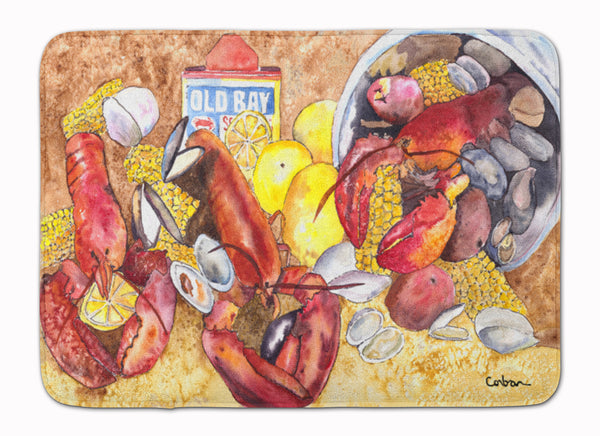 Lobster with Old Bay Machine Washable Memory Foam Mat 8719RUG - the-store.com