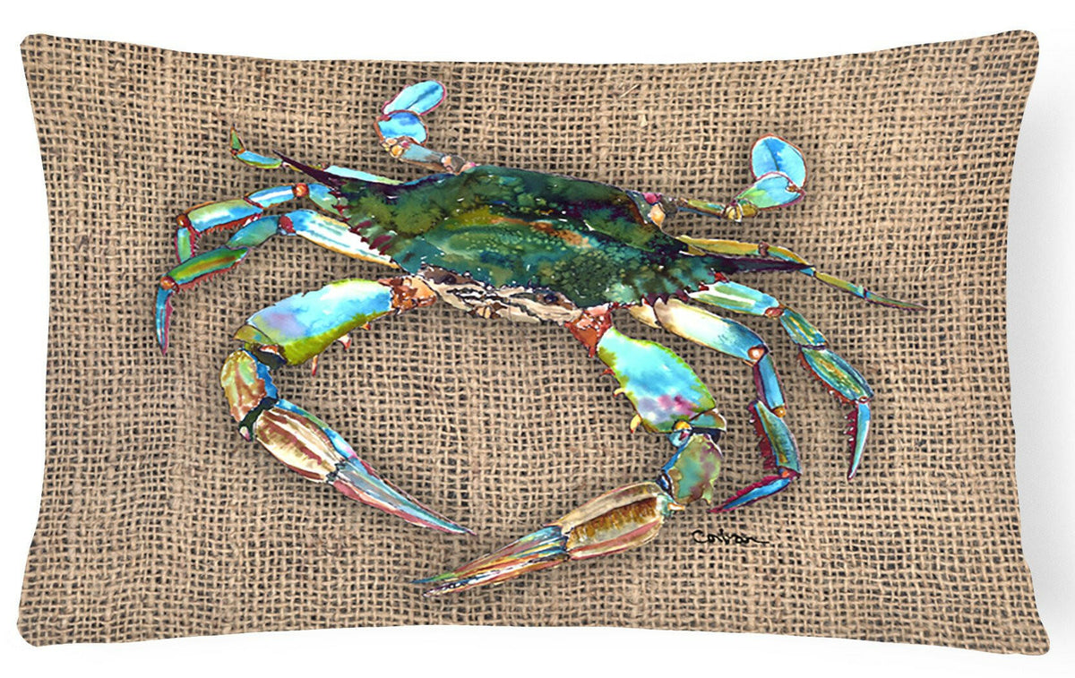 Crab   Canvas Fabric Decorative Pillow by Caroline&#39;s Treasures