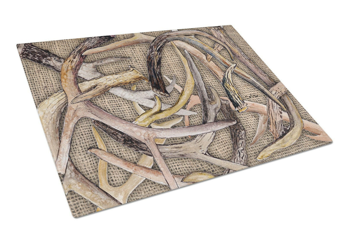 Deer Horns  Glass Cutting Board Large by Caroline&#39;s Treasures