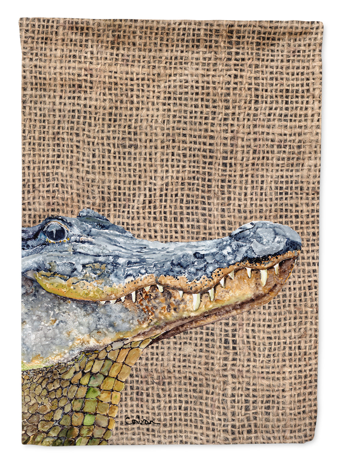 Alligator  Flag Canvas House Size