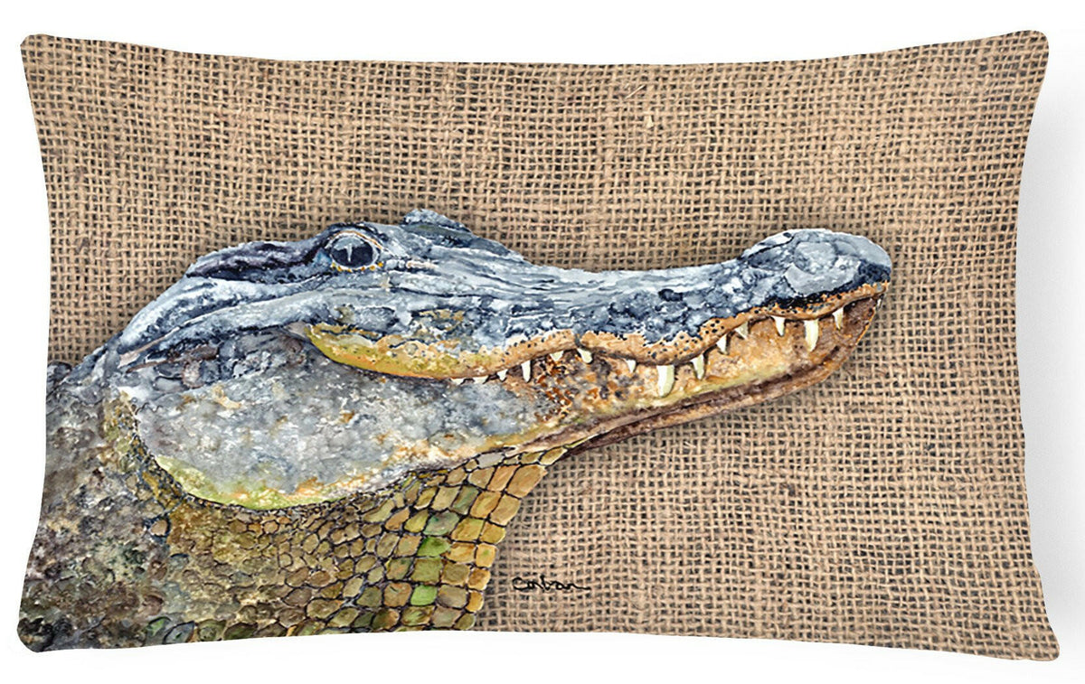 Alligator   Canvas Fabric Decorative Pillow by Caroline&#39;s Treasures
