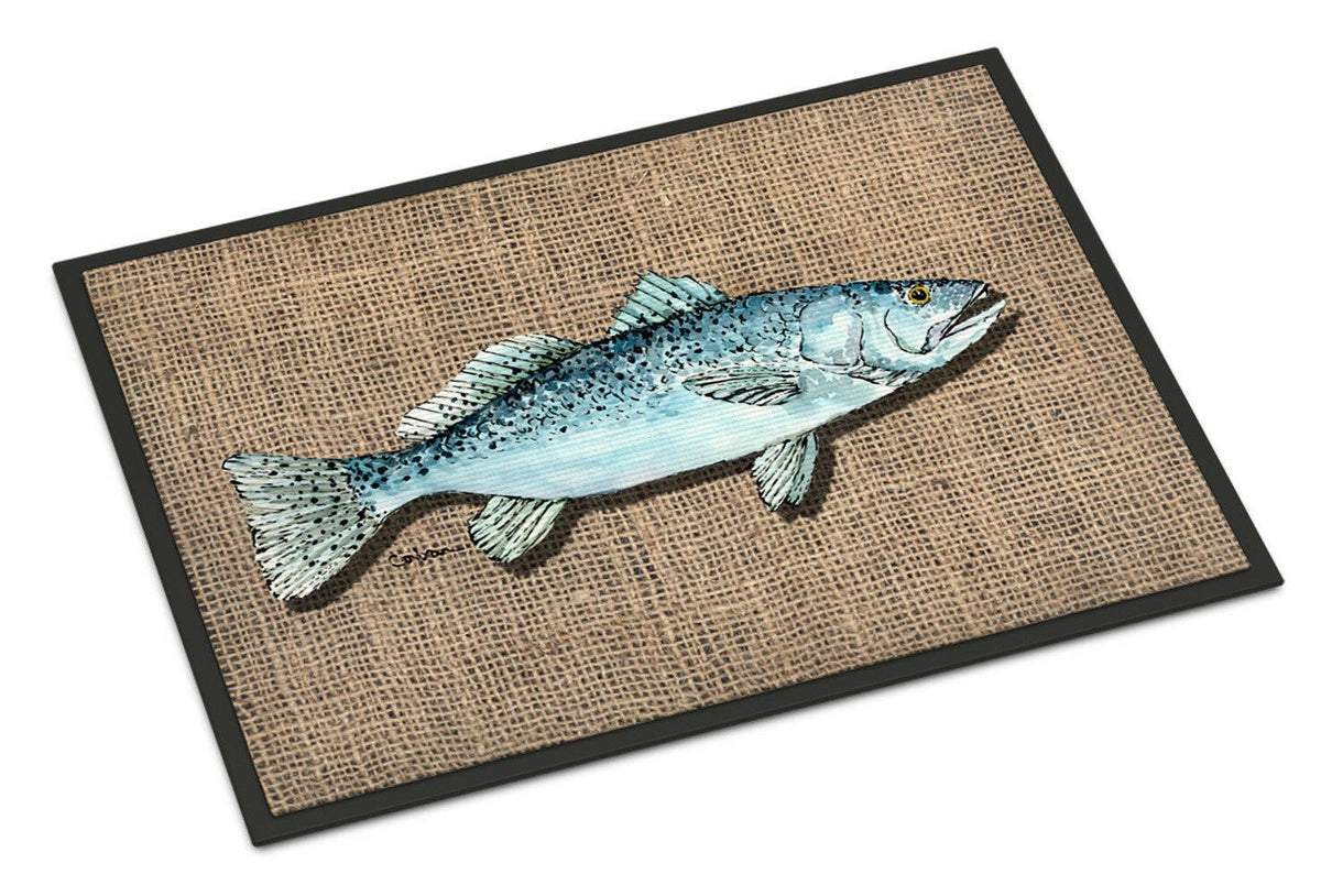 Fish Speckled Trout Indoor or Outdoor Mat 24x36 Doormat - the-store.com