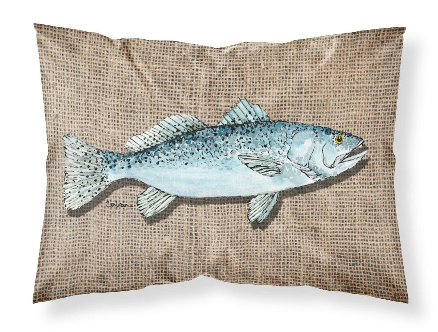 Fish Speckled Trout Moisture wicking Fabric standard pillowcase by Caroline's Treasures