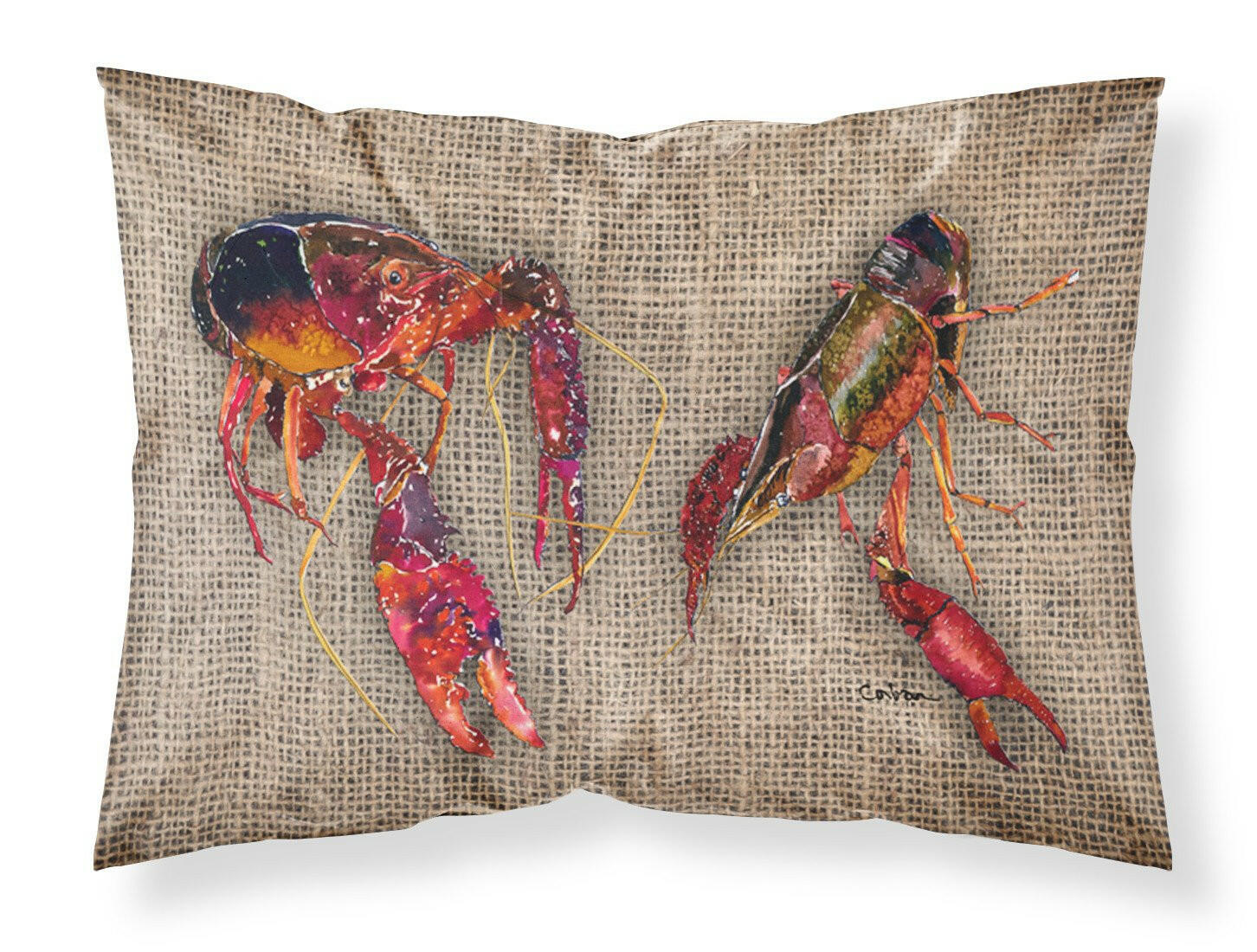 Crawfish  Moisture wicking Fabric standard pillowcase by Caroline's Treasures